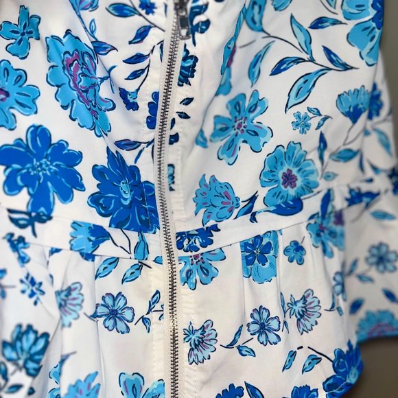 Bloomingdale's Blue and White Floral Tank Top - Picture 4 of 7